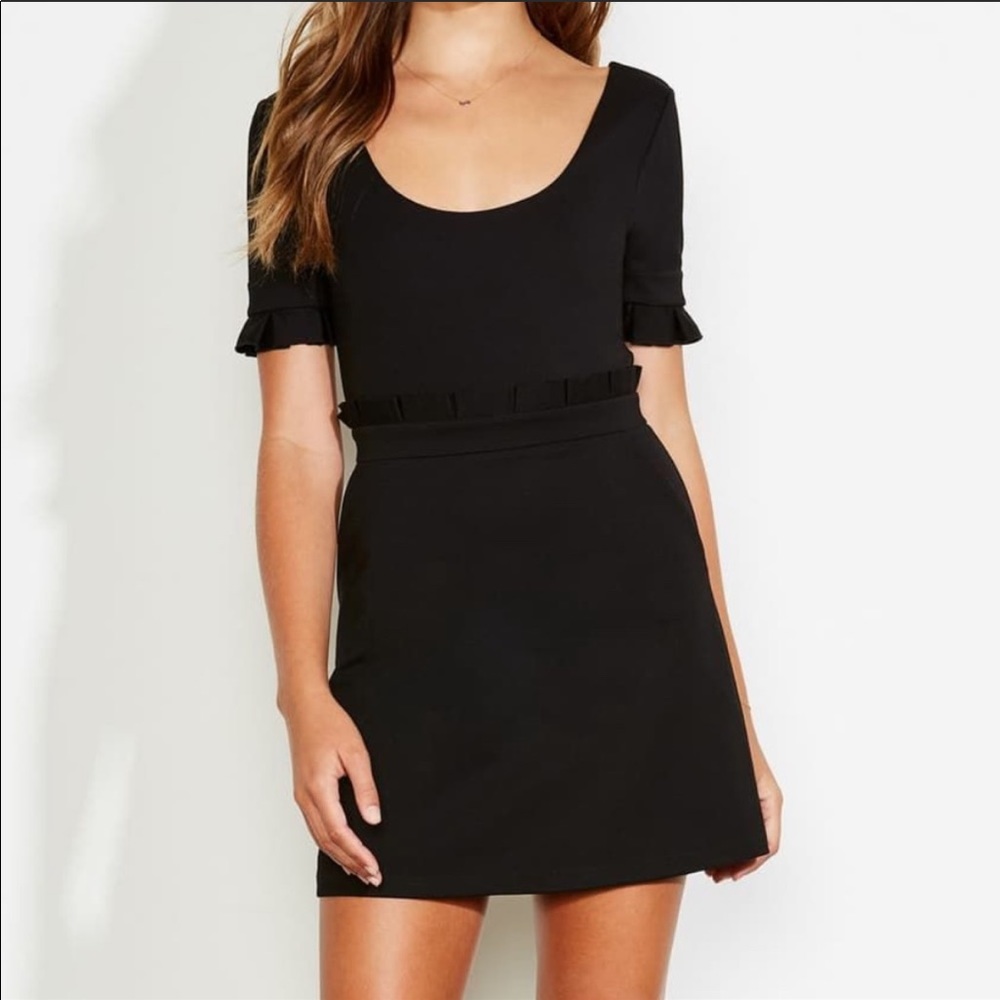 ❤️‍🔥Ali & Jay Straight Black Dress with Ruffles